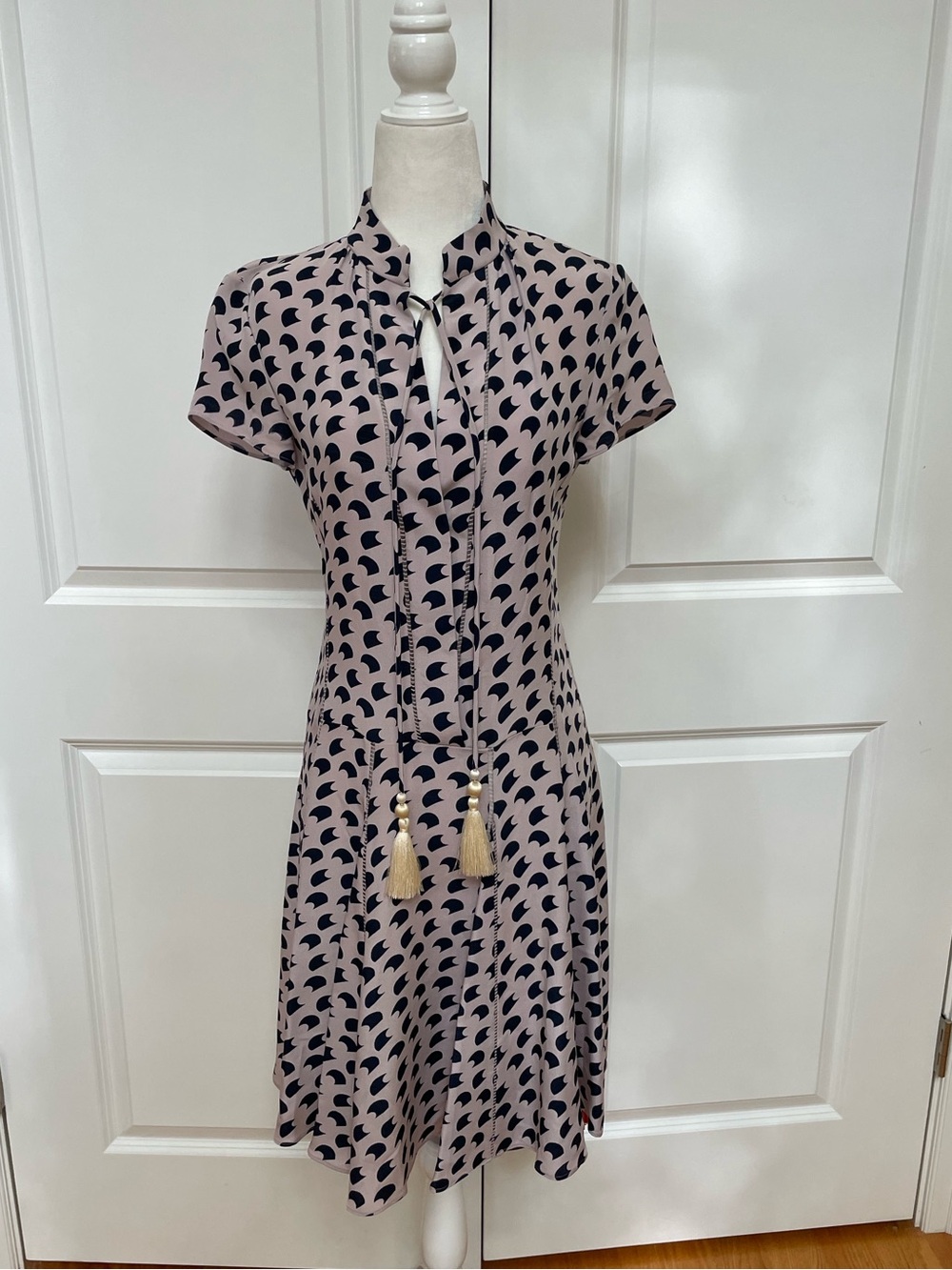 Derek Lam New York 100% Silk Printed Dress US 2 Made in Italy